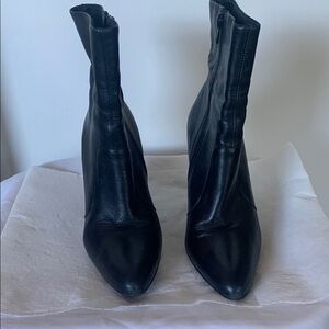 Black Leather Ankle Boots
